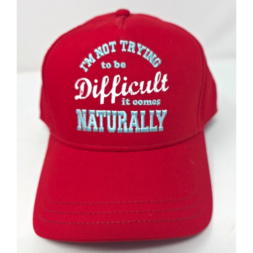 HYP Baseball Cap Mens Crimson Red Hat Embroidered Text Spellout Y2K Apparel NWT